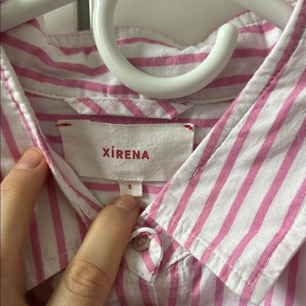 Xirena Shirt + Shorts - Pink striped - Picture 4 of 7